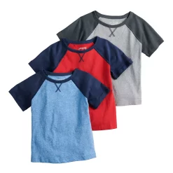 Toddler Boy / Boys 4-12 Jumping Beans® 3-Pack Sensory Raglan Tees