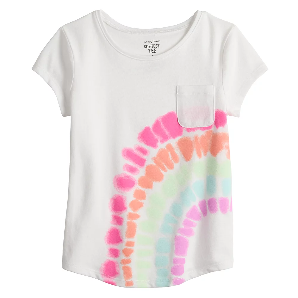 Girls 4-12 Jumping Beans® Shirttail-Hem Pocket Tee - Image 2