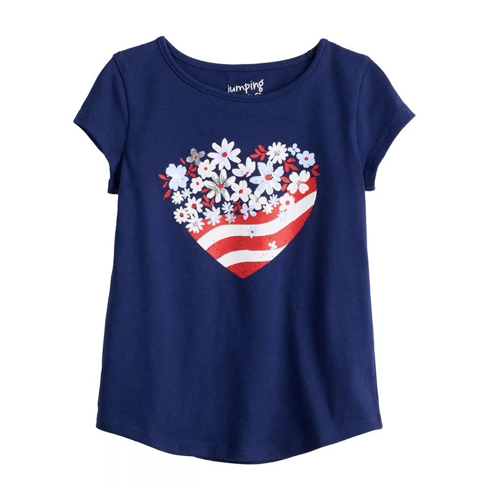 Girls 4-12 Jumping Beans® Physical Adaptive Double-Layer Tee - Image 4