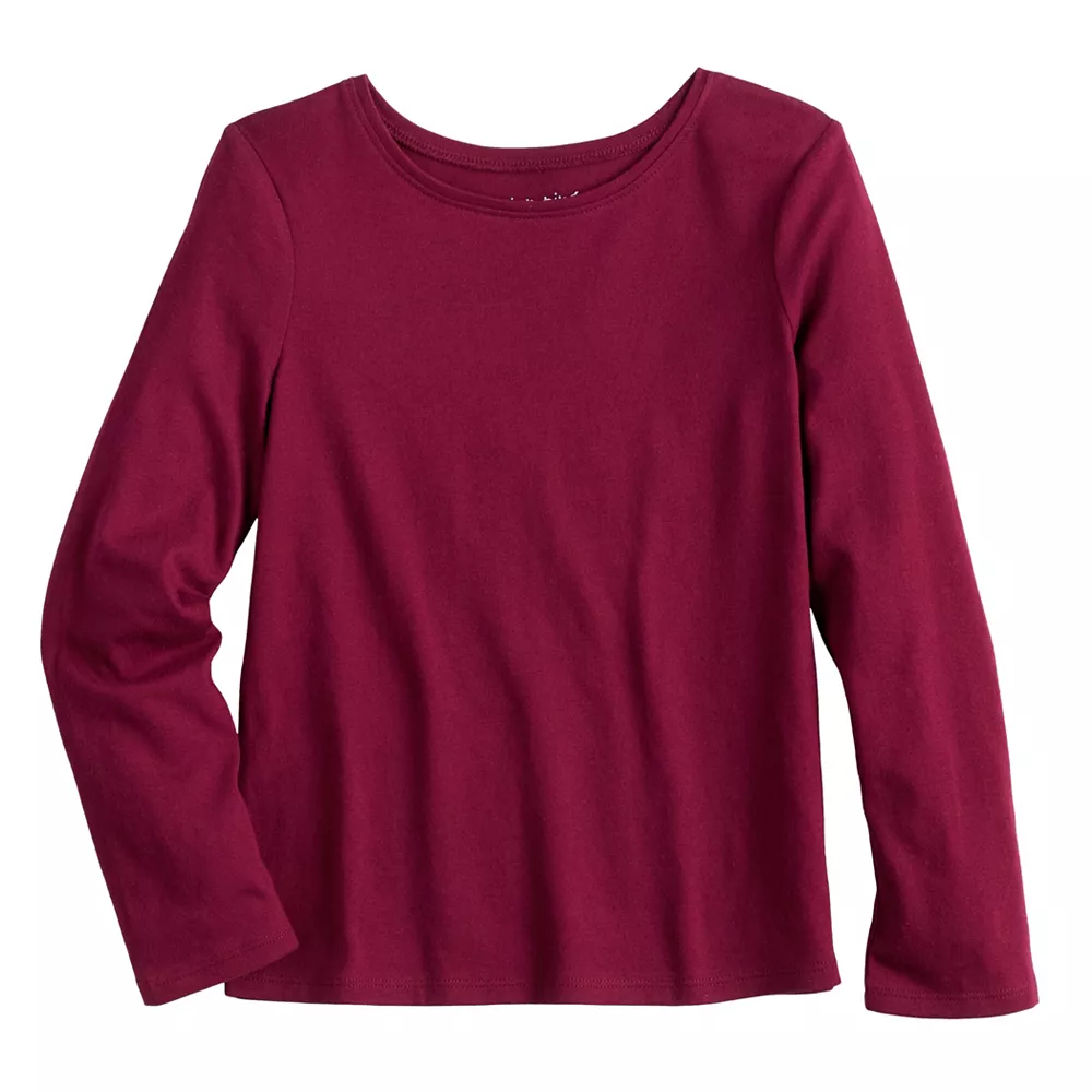 Girls 4-12 Jumping Beans® Long-Sleeve Basic Tee - Image 3