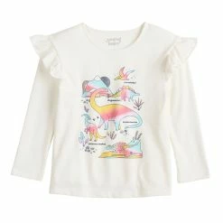 Girls 4-12 Jumping Beans® Adaptive Easy Dressing & Abdominal Access Ruffle Shoulder Graphic Tee