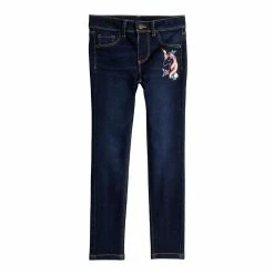 Girls 4-12 Jumping Beans® Unicorn Embroidered Jeggings