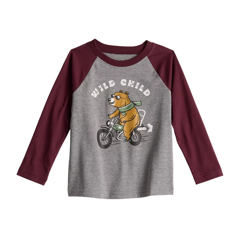 Toddler Boy Jumping Beans® Long Raglan Sleeve Graphic Tee - Image 3