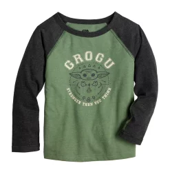 Toddler Boy Jumping Beans® Star Wars Grogu aka Baby Yoda Adaptive Sensory Raglan Graphic Tee