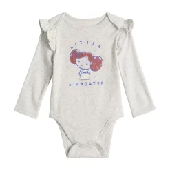 Baby Girl Jumping Beans® Star Wars Princess Leia "Little Stargazer" Ruffle Shoulder Bodysuit