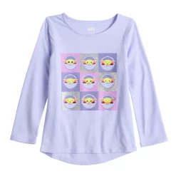 Toddler Girl Jumping Beans® The Mandalorian Adaptive Grogu aka Baby Yoda Long Sleeve High-Low Graphic Tee