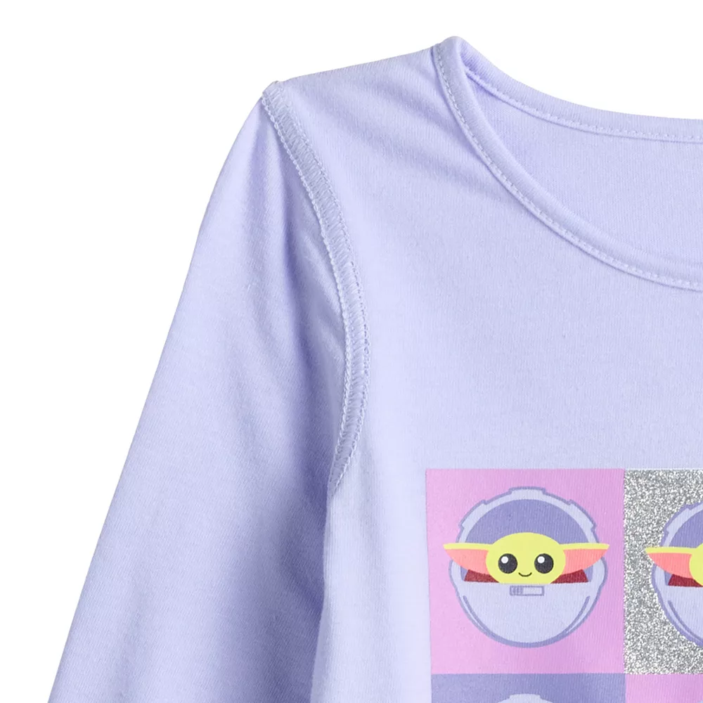 Girls 4-12 Jumping Beans® The Mandalorian Adaptive Grogu aka Baby Yoda Long Sleeve High-Low Hem Graphic Tee - Image 2